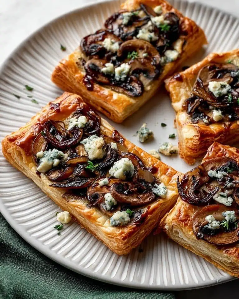 Mushroom and Gorgonzola Puff Pastry Tarts Recipe