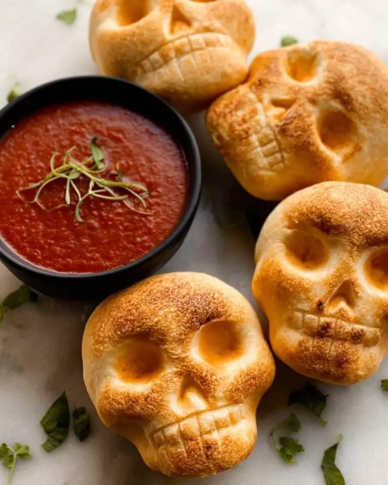 Cheesy Halloween Pizza Skulls Recipe