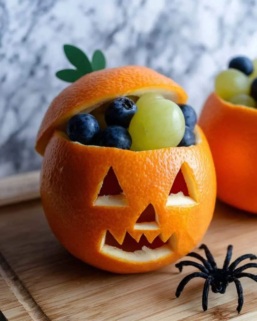 Jack-O-Lantern Orange Fruit Cups Recipe