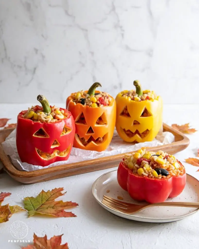 Mexican Stuffed Halloween Peppers Recipe