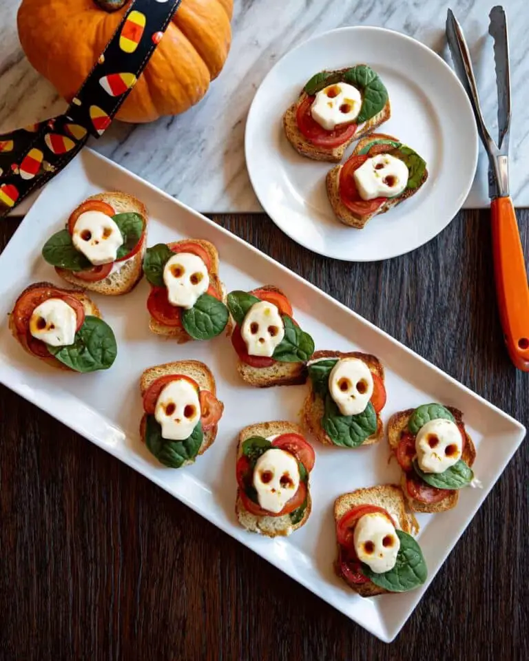 Halloween Caprese Crostini Recipe