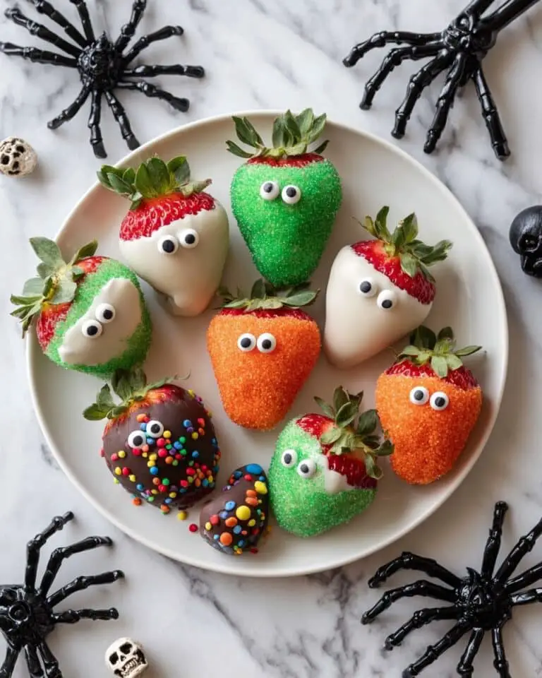 Easy Halloween Chocolate Covered Strawberries Recipe