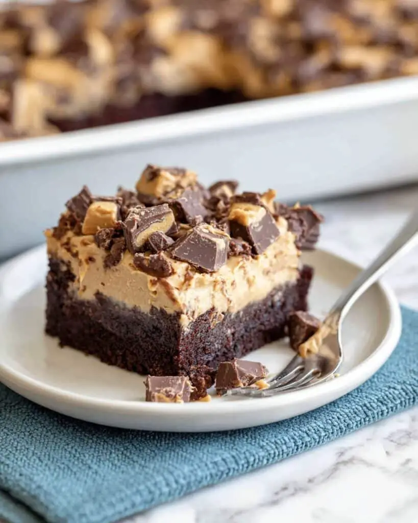 Reese’s Peanut Butter and Chocolate Poke Cake Recipe