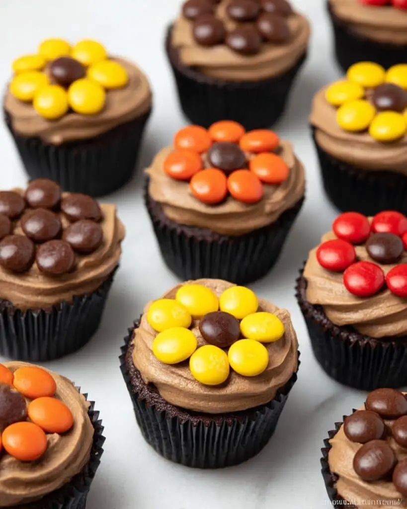 Fall Daisy Mini Cupcakes Recipe