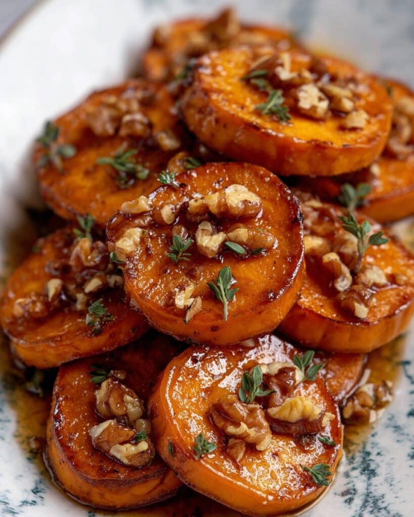 Maple Walnut Roasted Sweet Potatoes Recipe