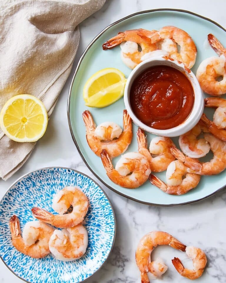 Spicy Homemade Shrimp Cocktail with Cilantro and Old Bay Recipe