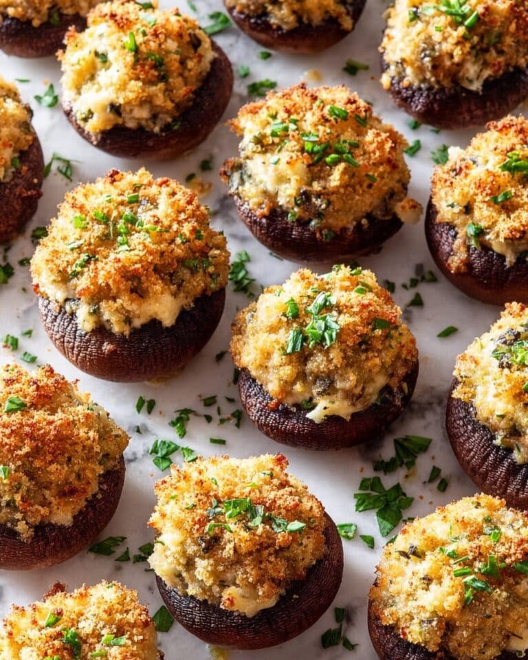 Cheesy Stuffed Mushrooms with Garlic, Parmesan, and Fresh Herbs Recipe