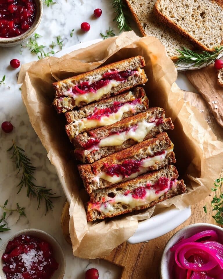 Cranberry White Cheddar Brie Grilled Cheese Sandwich Recipe