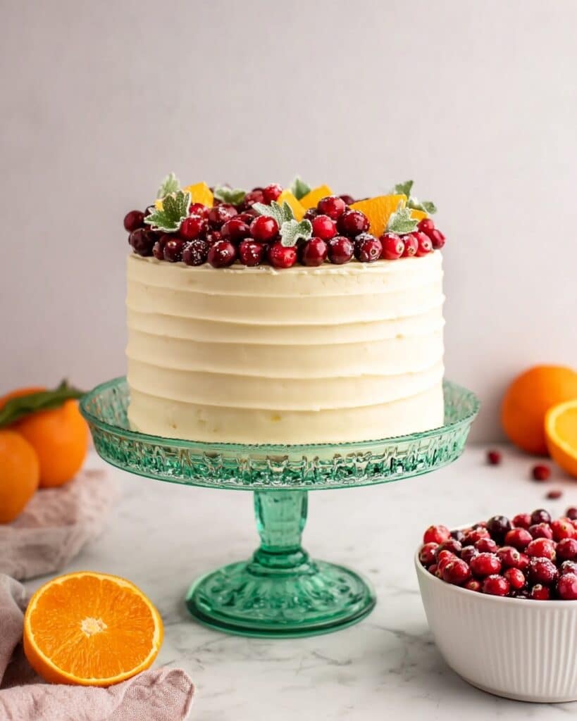 Cranberry Orange Cake with Cream Cheese Frosting Recipe