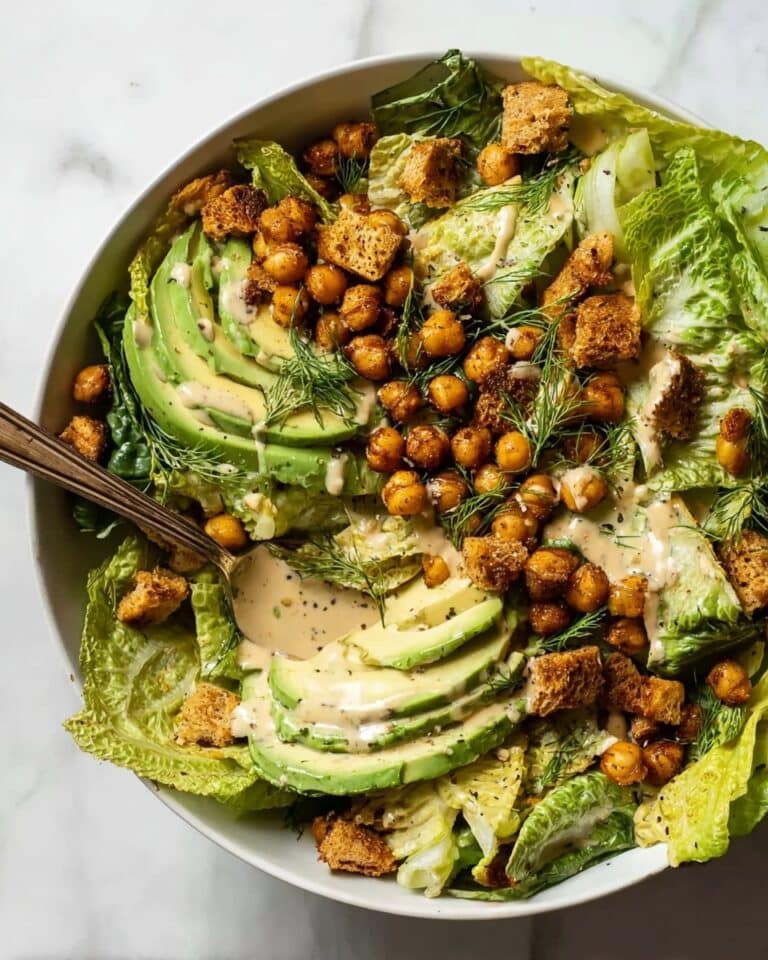 Tahini Caesar Salad with Crispy Chickpeas Recipe