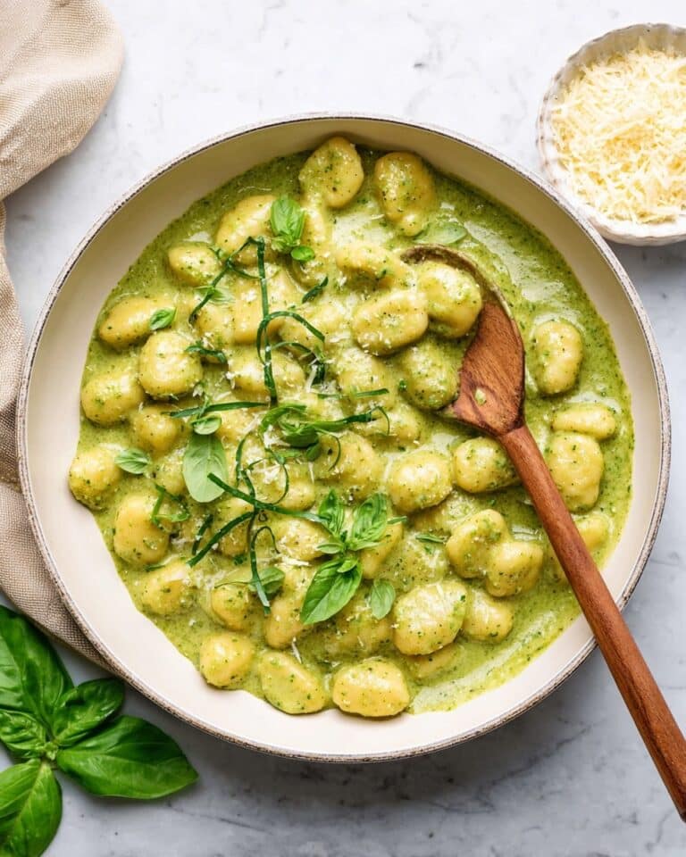 Pesto Gnocchi with Greek Yogurt and Parmesan Recipe