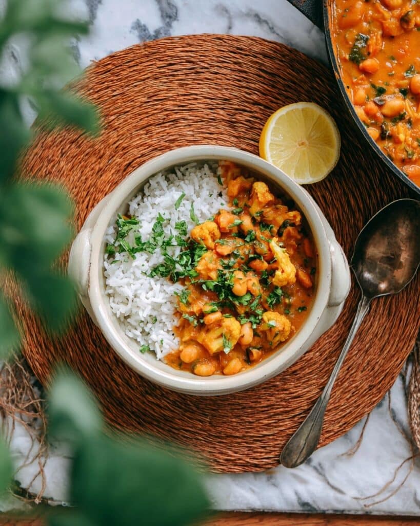 Cauliflower Beans Coconut Stew Recipe