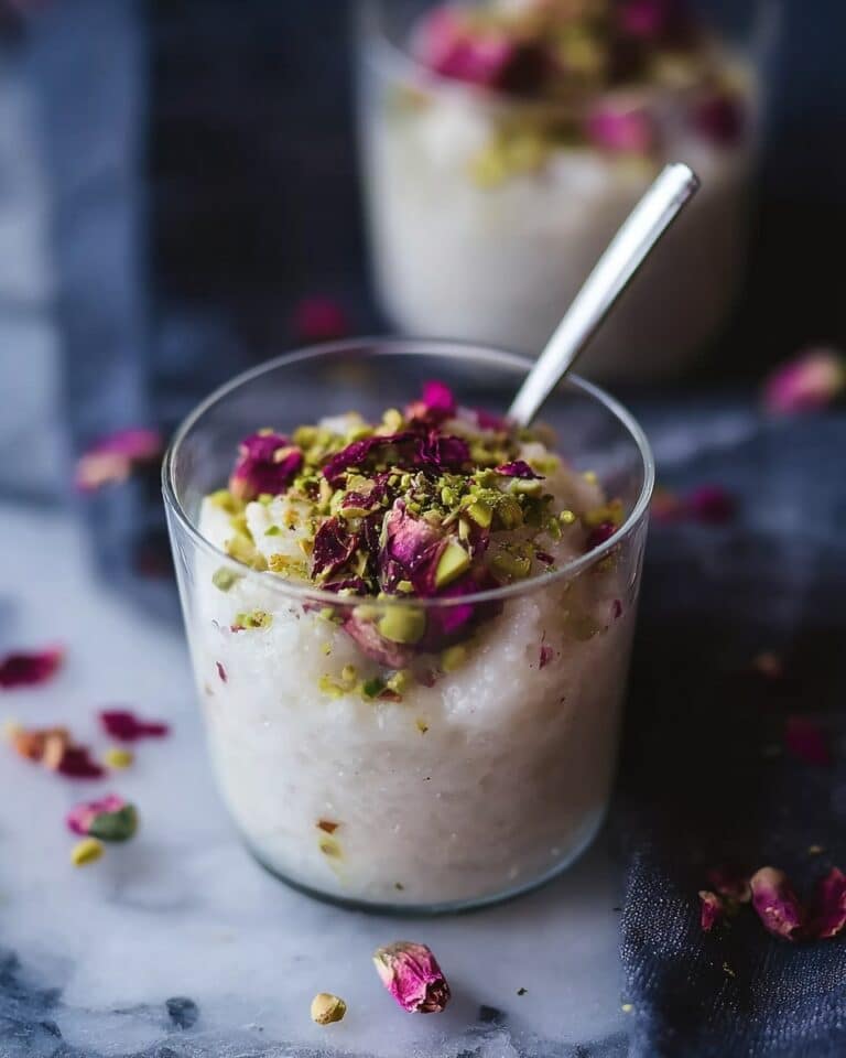 Creamy Rice Pudding With Rosewater and Pistachios Recipe