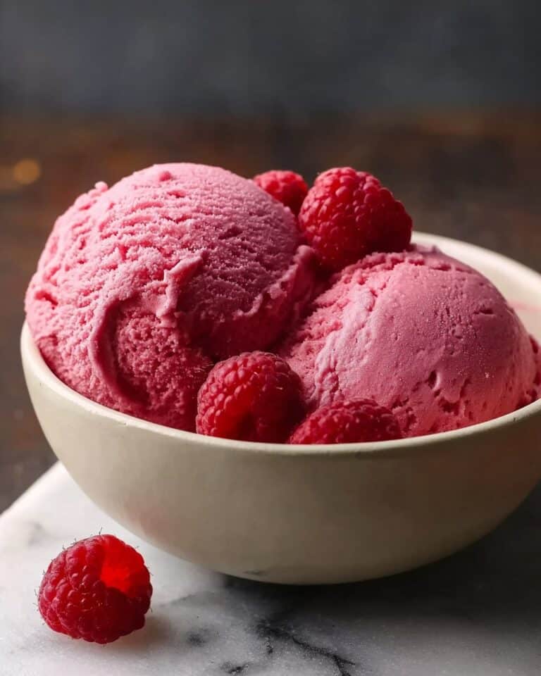 Creamy Raspberry Ice Cream with a Rich Custard Base Recipe