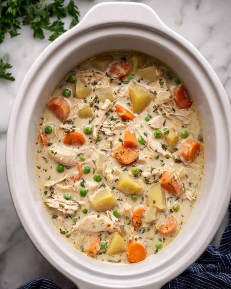 Slow Cooker Garlic Parmesan Chicken Stew Recipe