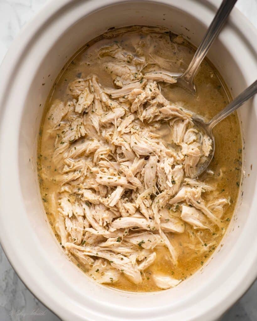Juicy Crockpot Shredded Chicken Recipe
