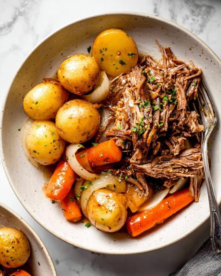 Slow Cooker Pot Roast with Vegetables and Homemade Gravy Recipe