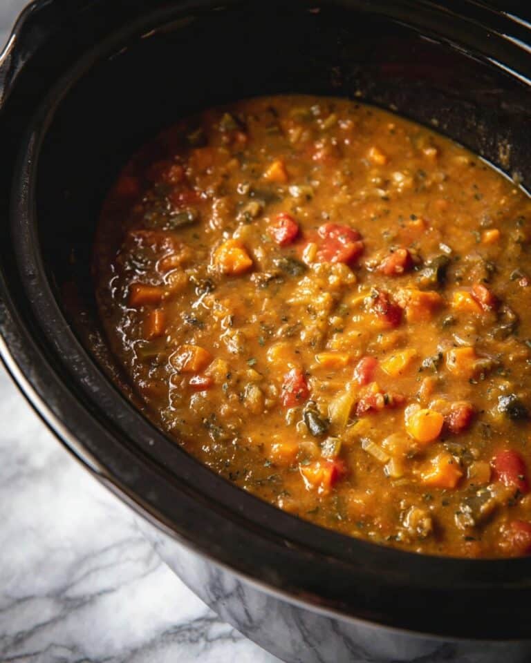 Healthy Slow Cooker Lentil and Vegetable Soup Recipe