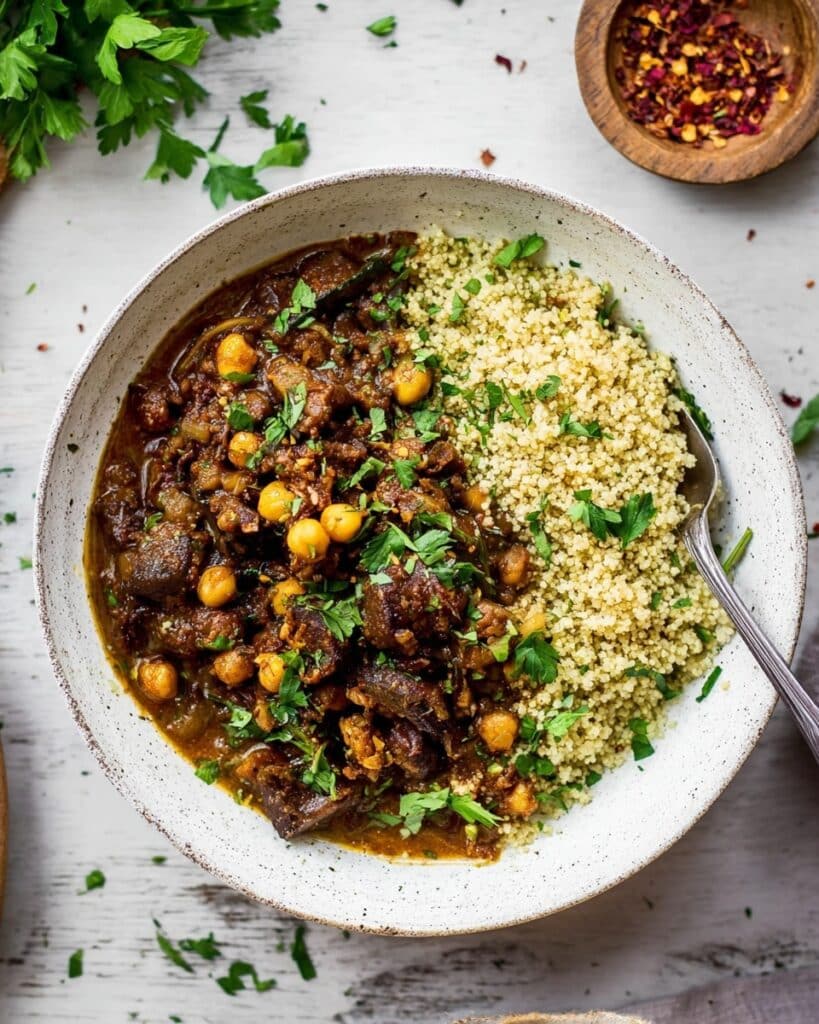 Instant Pot Middle Eastern Lamb Stew with Chickpeas and Spices Recipe