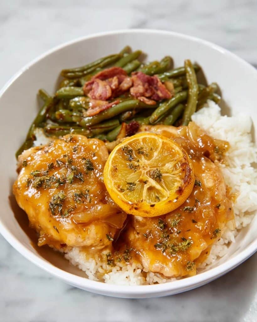 Slow Cooker Boneless Chicken Thighs in Garlic Herb Lemon Butter Recipe
