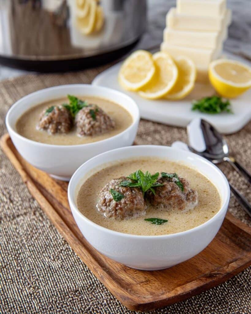 Giouvarlakia Soupa (Greek Beef and Rice Meatballs in Egg-Lemon Soup) Recipe