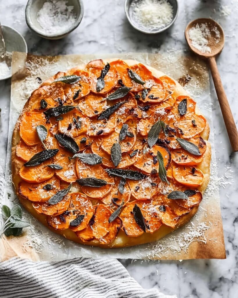 Butternut Squash Tart with Caramelized Shallots, Sage, and Parmesan Recipe