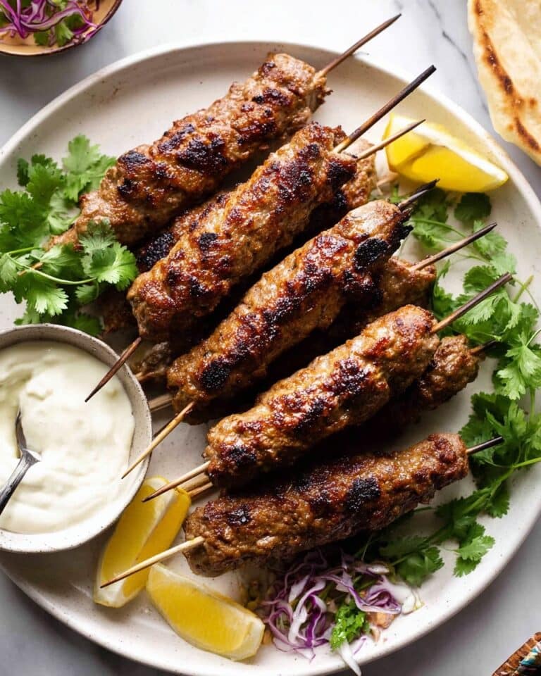 Lamb Koftas with Yoghurt Dressing Recipe