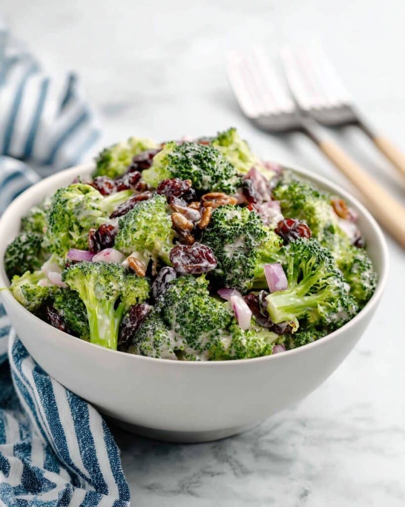 Healthy Broccoli Salad (Without Bacon) Recipe