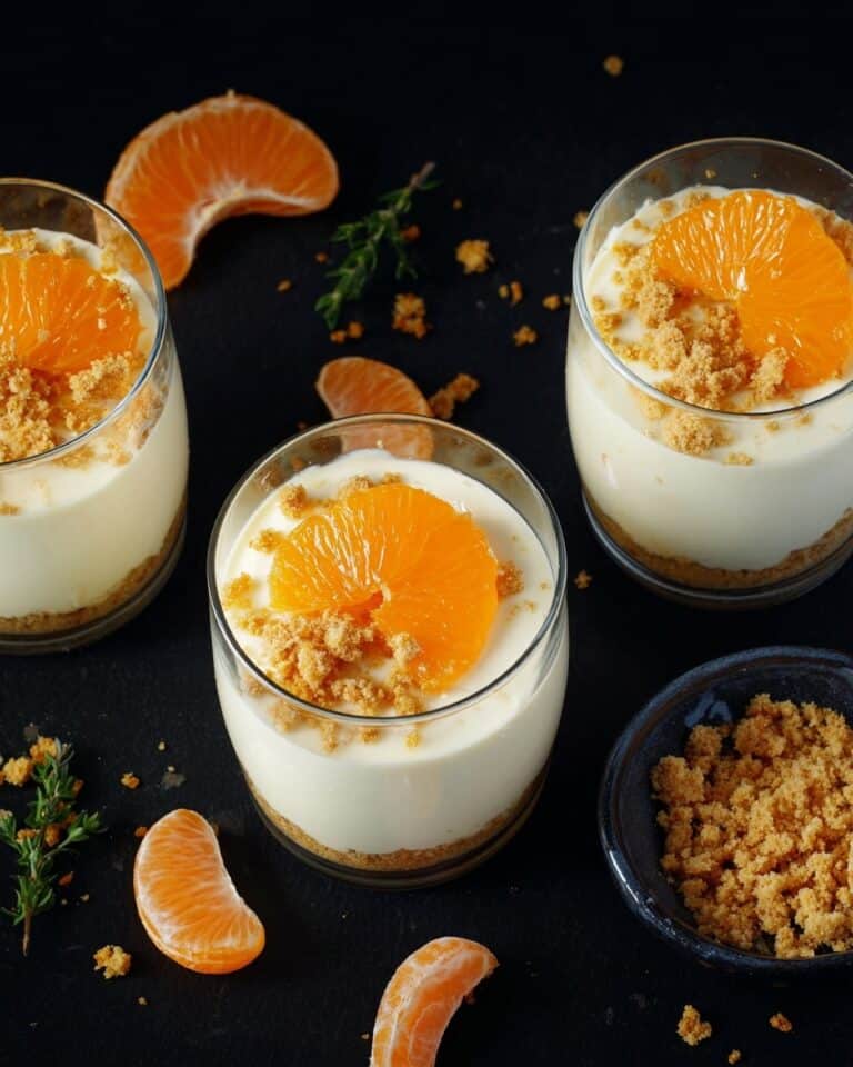 Clementine Posset with Thyme Cookie Crumble Recipe