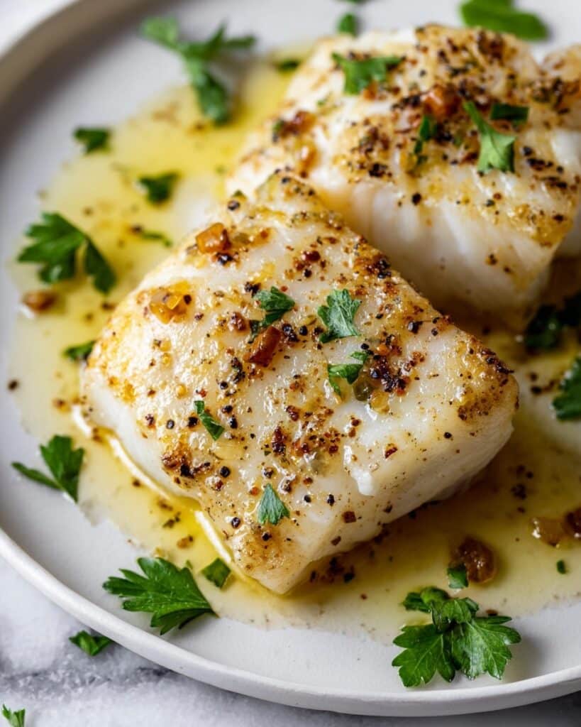 Pan-Seared Cod with Garlic Butter and Parsley Recipe