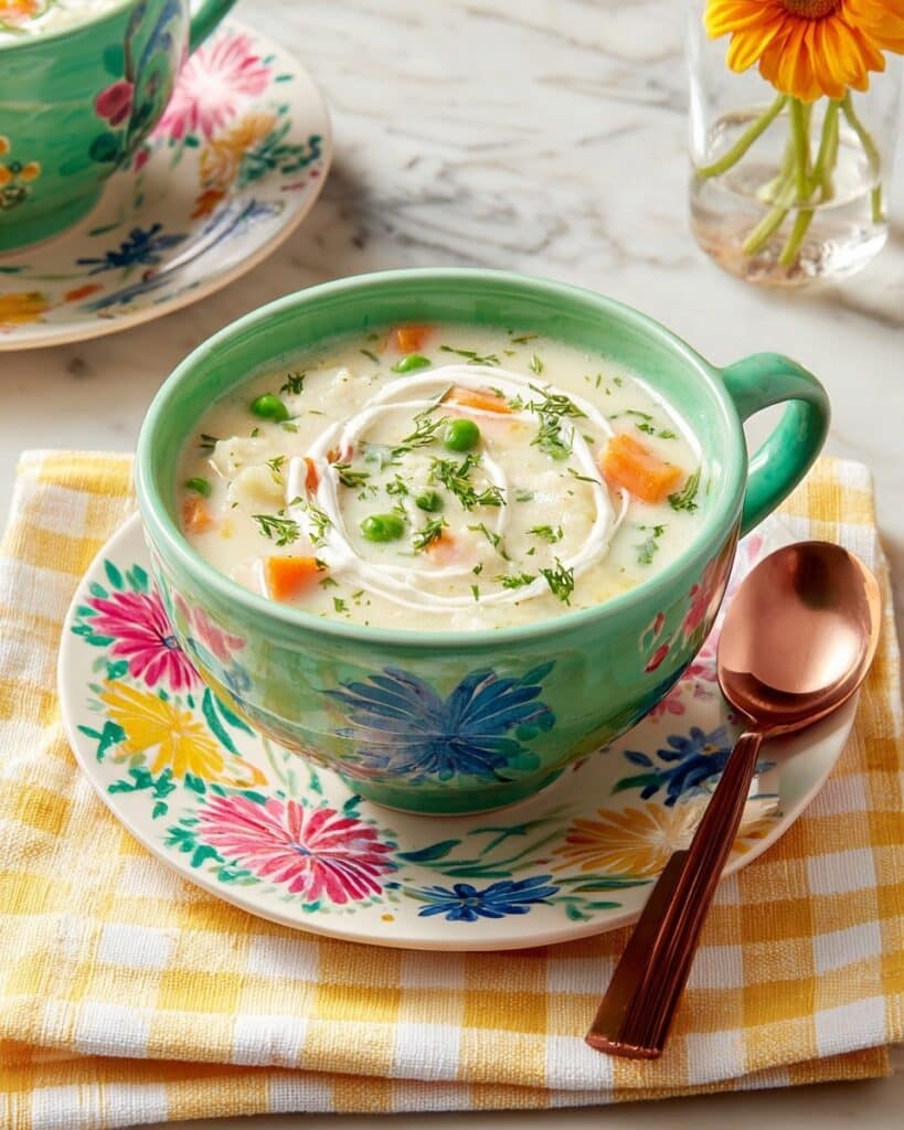 Creamy Cauliflower Soup with Sour Cream Recipe