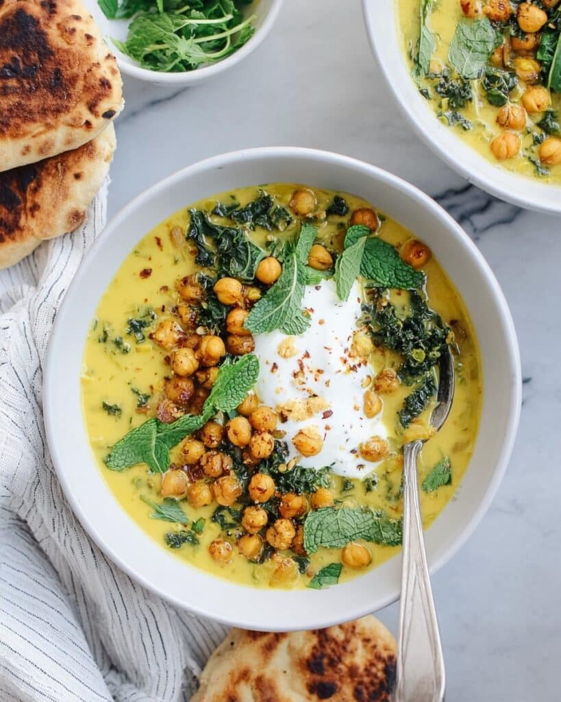 Spiced Chickpea Stew with Coconut and Turmeric Recipe