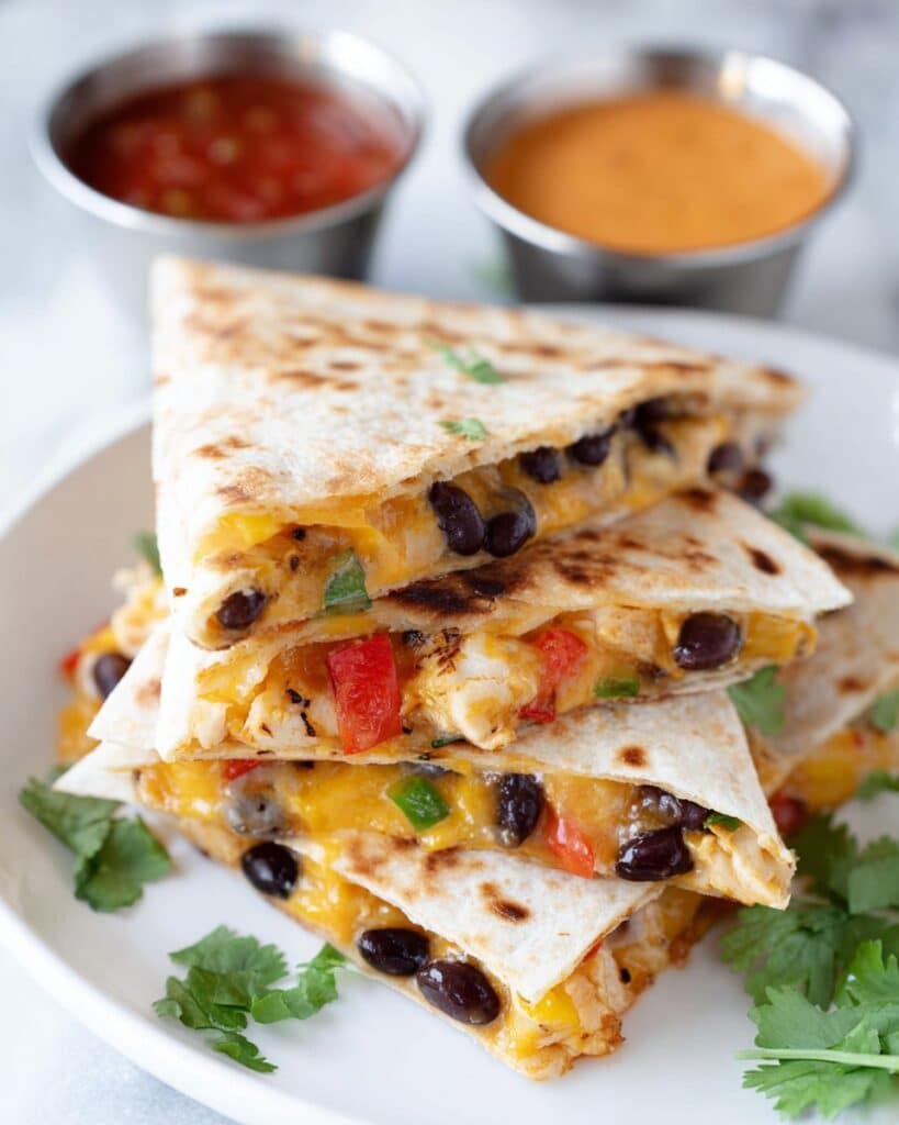Turkey Quesadillas with Black Beans Recipe