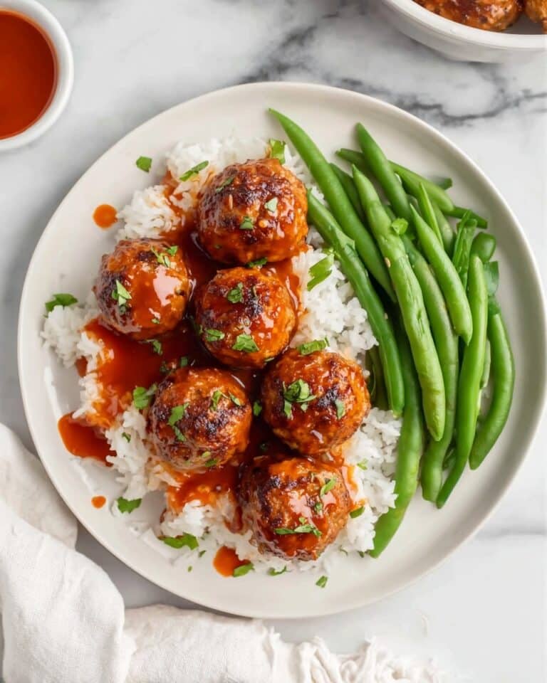 Air Fryer Turkey Meatballs with Honey Chipotle Recipe