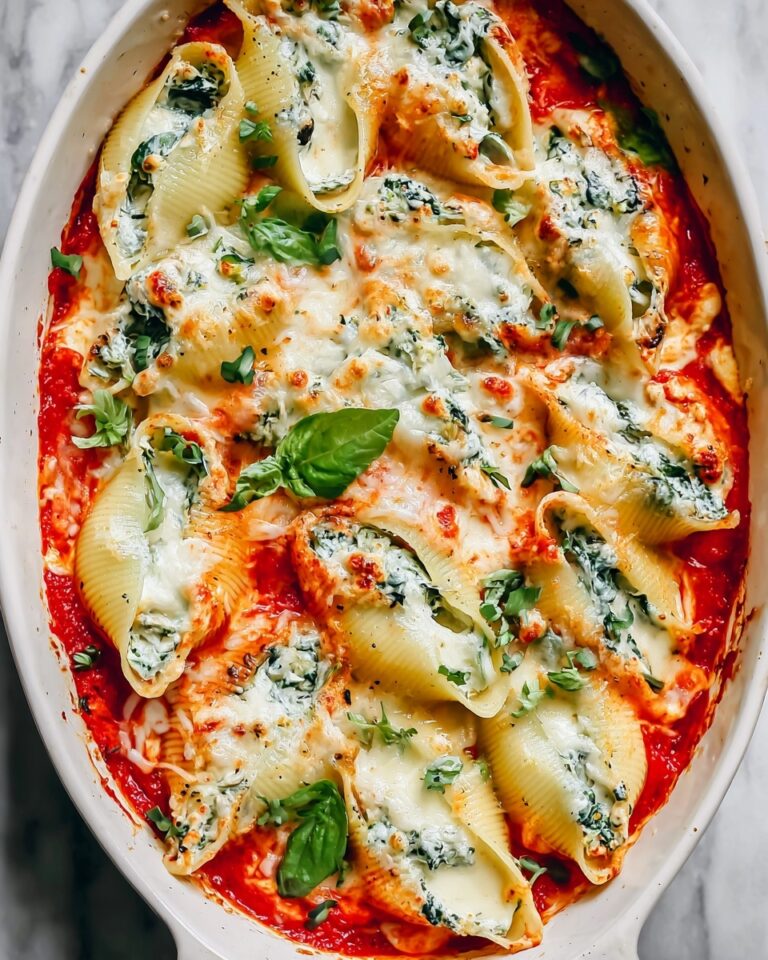 Chicken Spinach Stuffed Shells Recipe