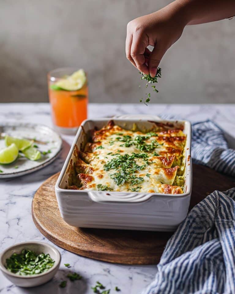 Green Chutney Chicken Enchiladas Recipe