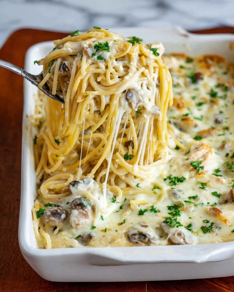 Creamy Chicken Tetrazzini Bake Recipe