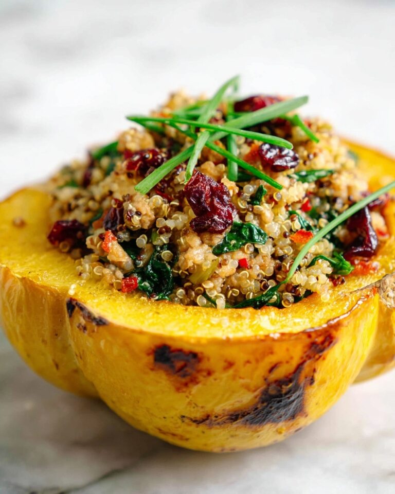 Stuffed Acorn Squash with Turkey and Quinoa Recipe