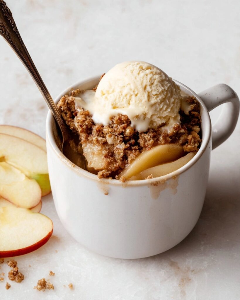 Microwave Apple Crisp in a Mug Recipe