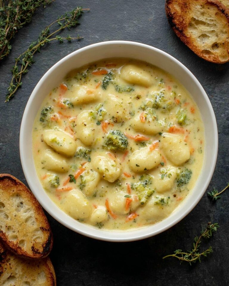 Broccoli Cheddar Gnocchi Soup Recipe