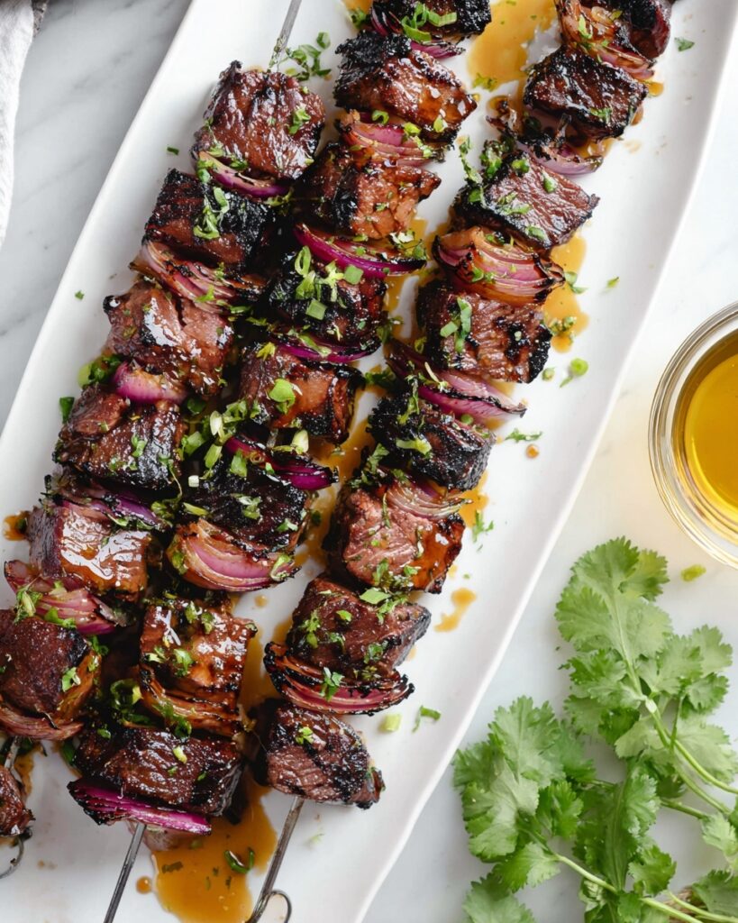 Grilled Sesame Steak Skewers Recipe