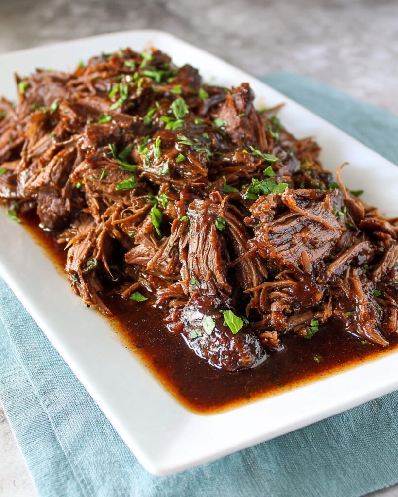 Balsamic Glazed Slow Cooker Roast Beef Recipe