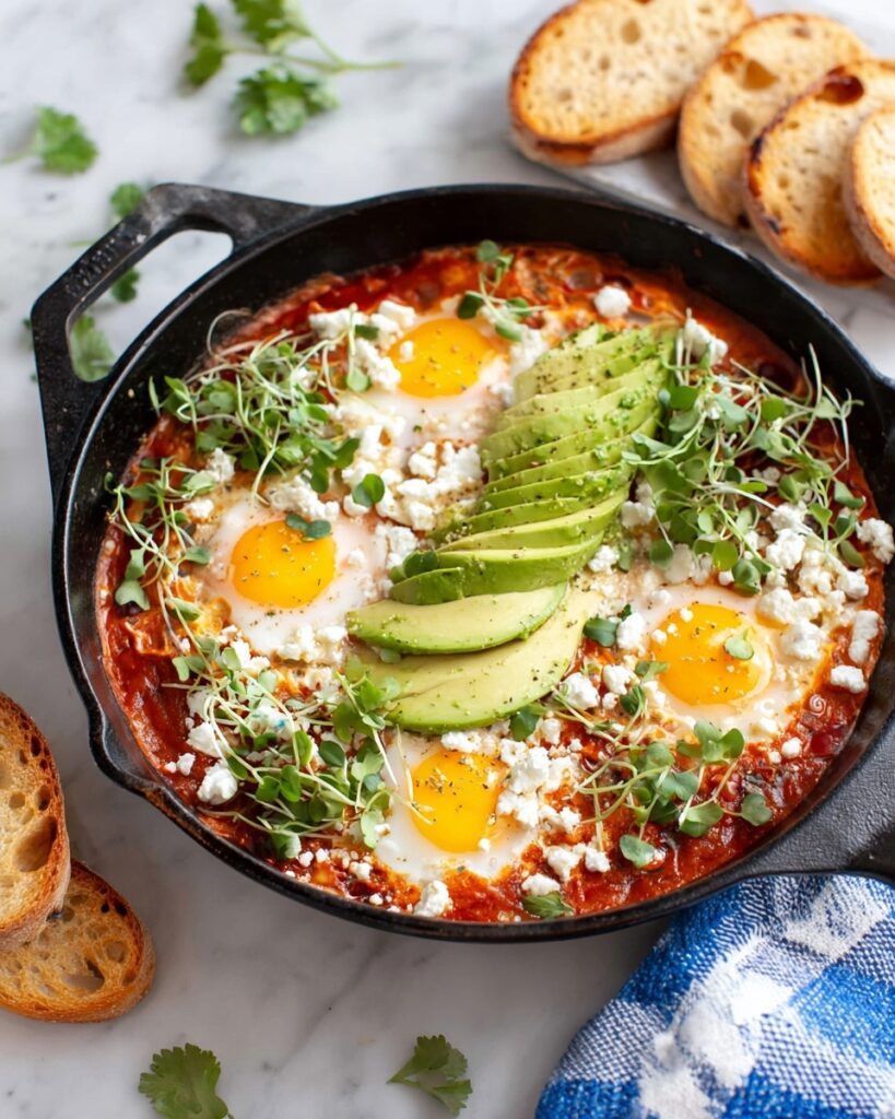 Easy Shakshuka with Eggs and Vegetables Recipe