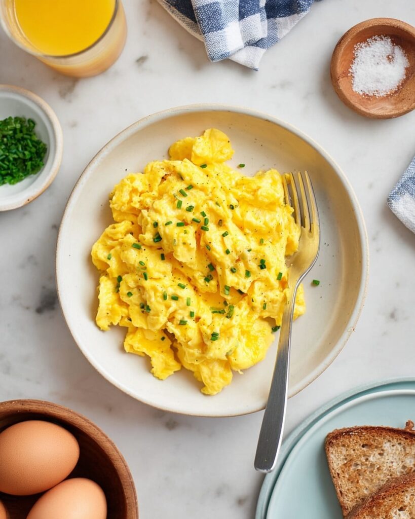 Easy Creamy Scrambled Eggs Recipe