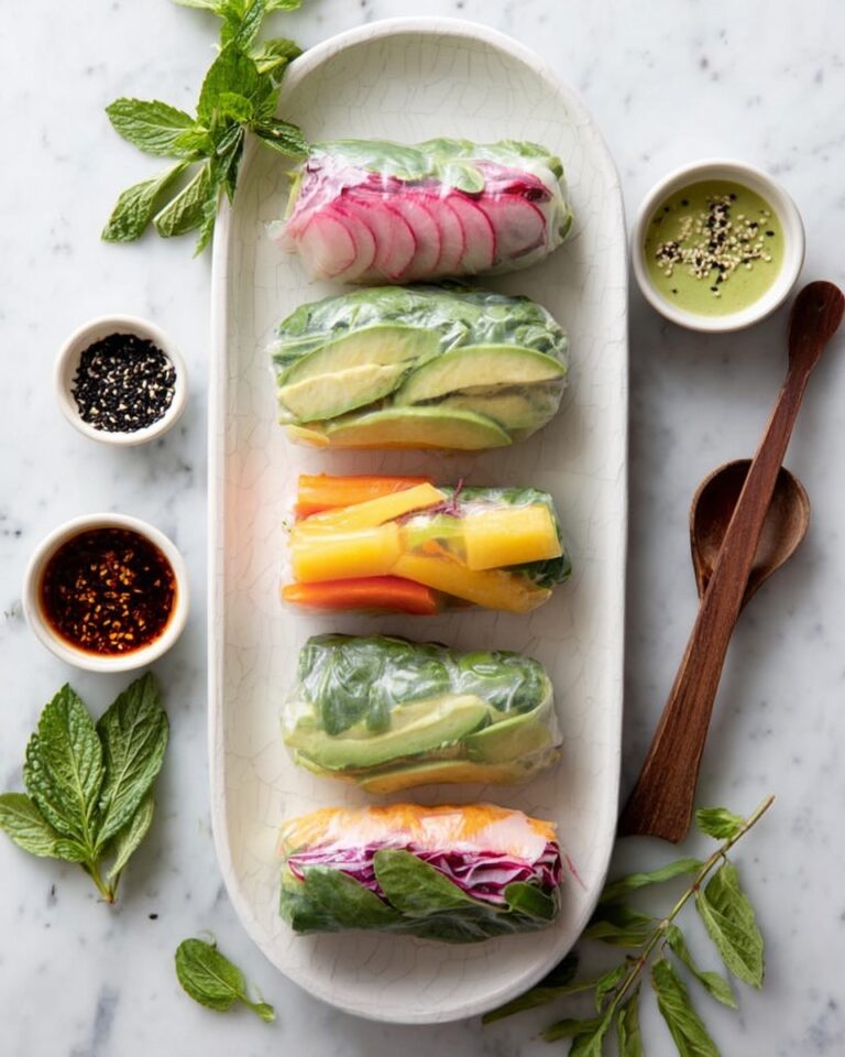 Vegan Summer Rolls with Basil Coconut Sauce Recipe