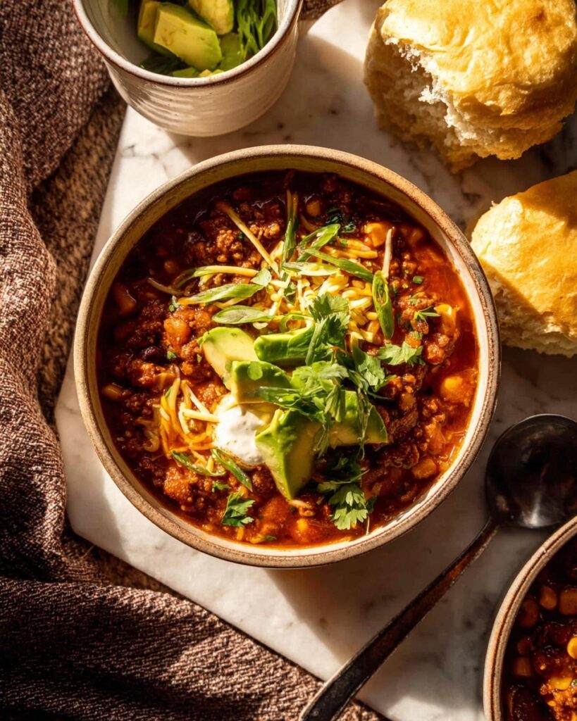 Chipotle Cheddar Beef Chili Recipe