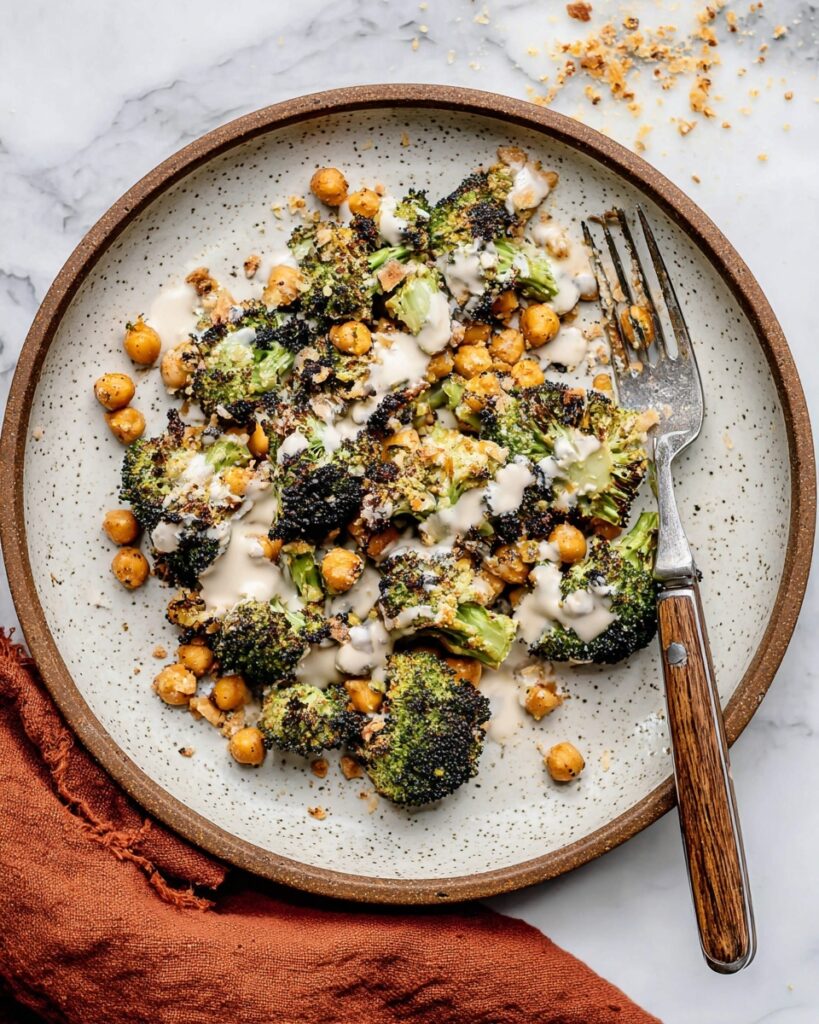 Roasted Broccoli Caesar Salad Recipe