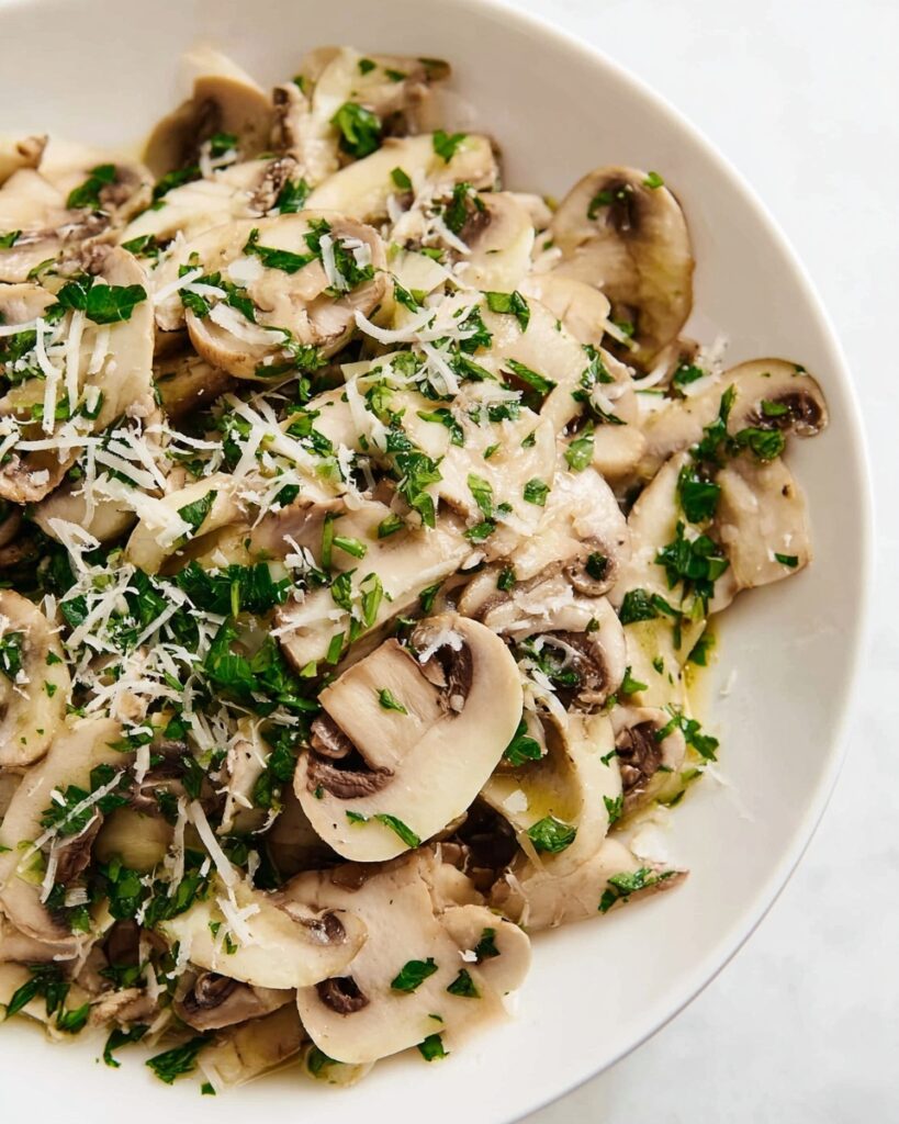 Lemon Parmesan Mushroom Salad Recipe