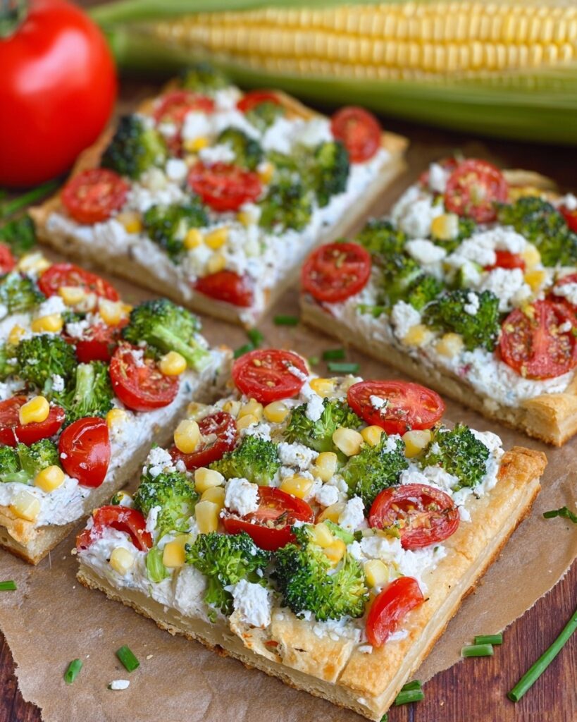 Garden Vegetable Tart with Cream Cheese Recipe