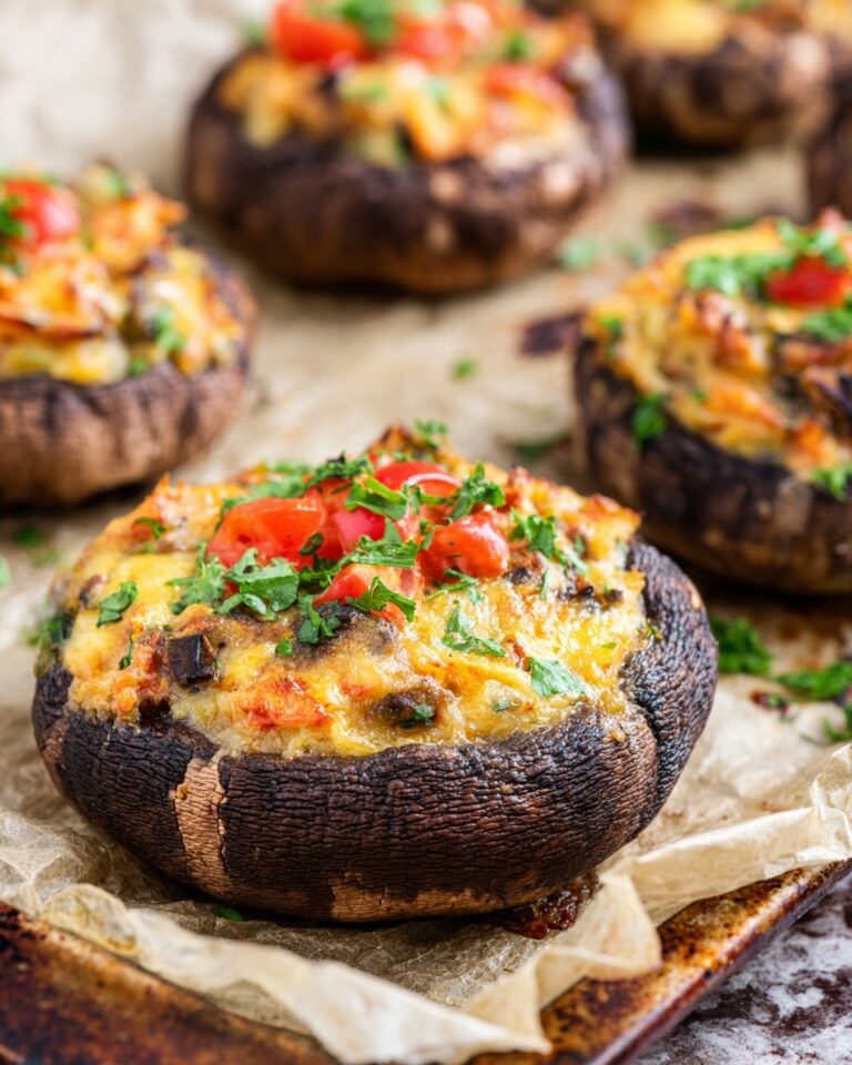 Stuffed Portobello Mushrooms with Cheese Recipe